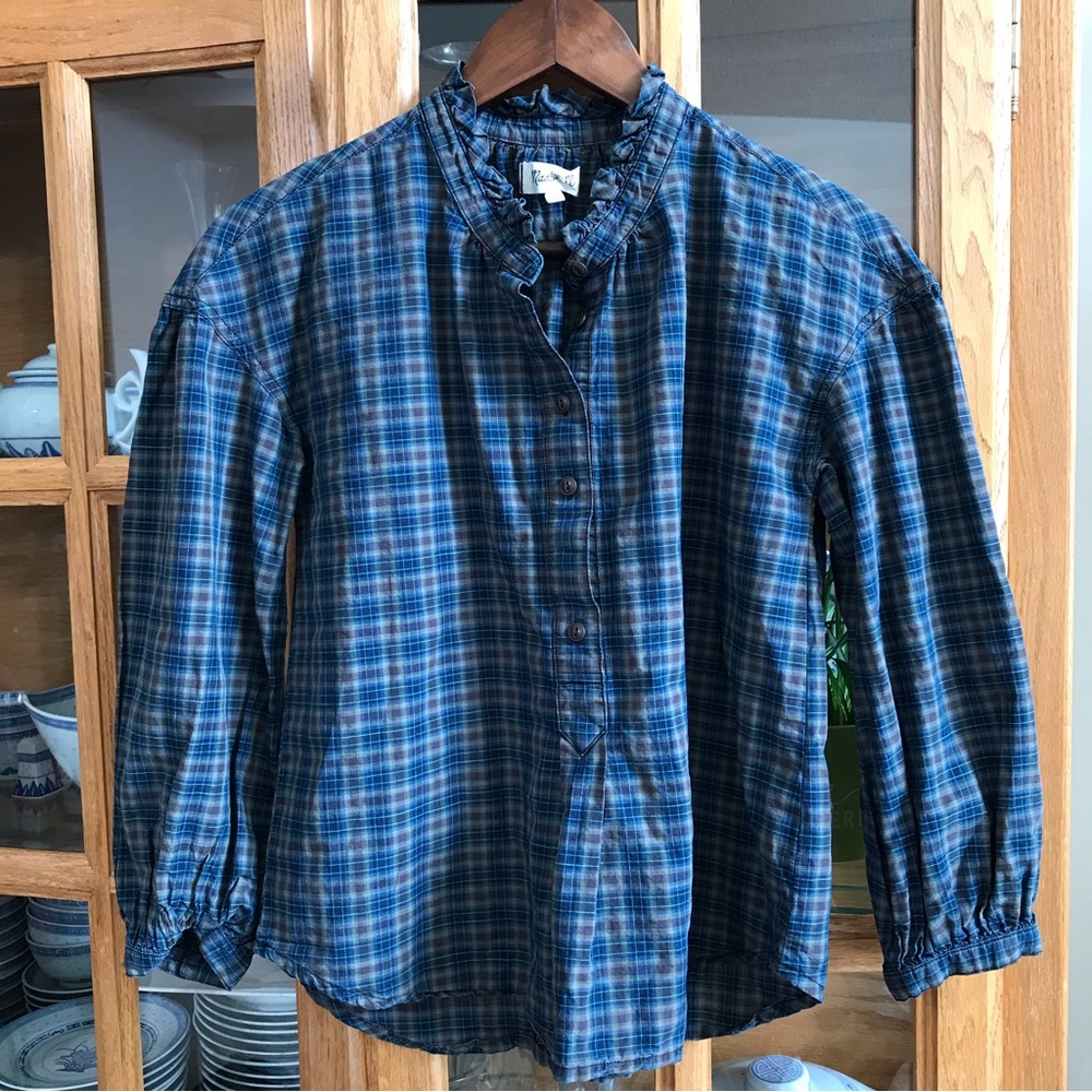 Madewell plaid, long sleeved shirt size XS